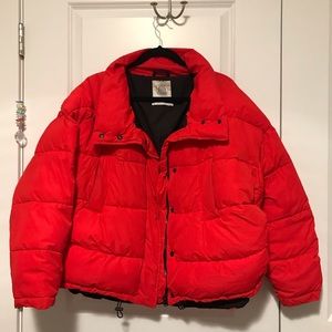 UO Red Puffer Jacket M